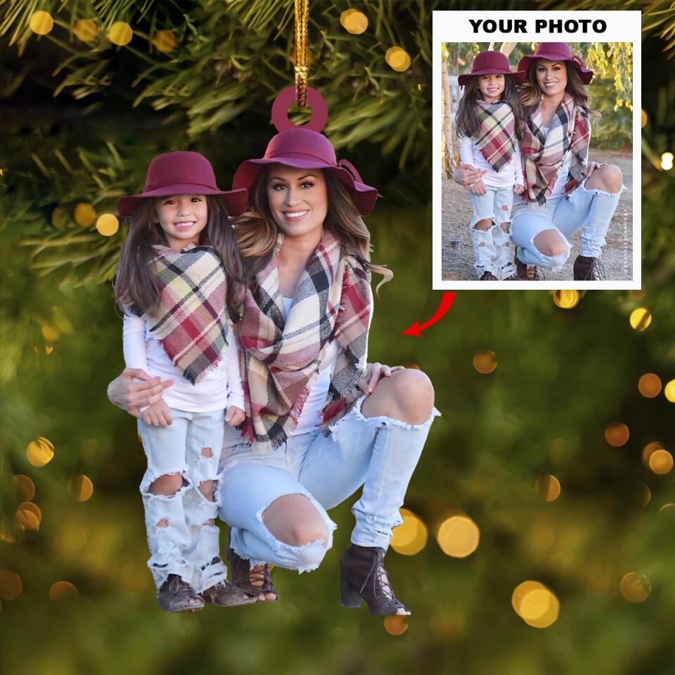 Personalized Photo Mica Ornament - Gift For Mom - Love Being A Mom ARND0014