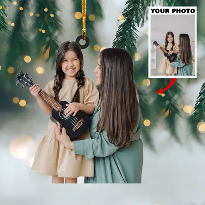 Personalized Photo Mica Ornament - Gift For Instrumental Player - Custom Instrumental Photo ARND037
