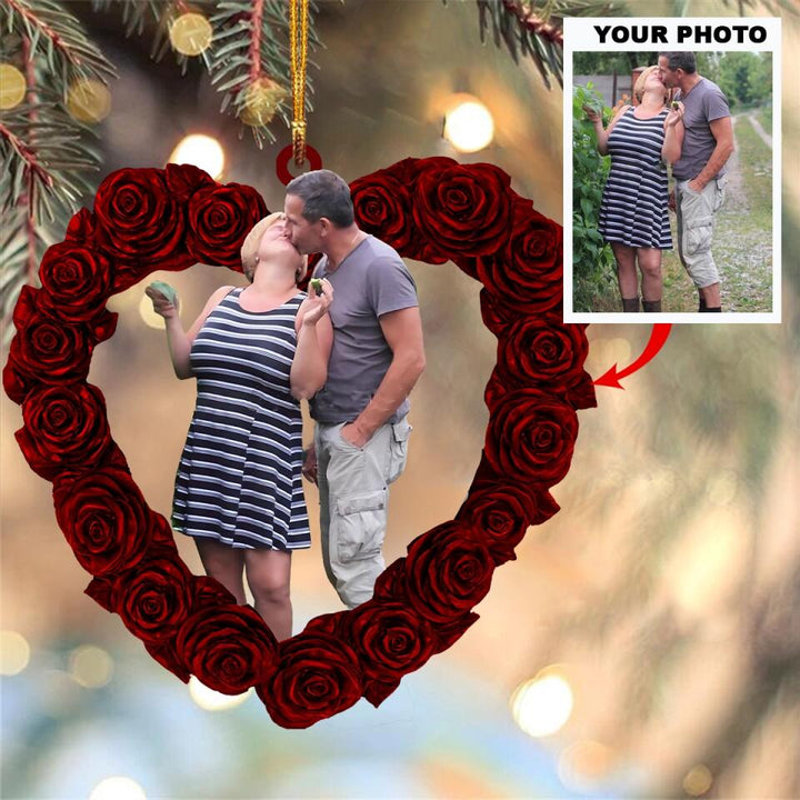 Personalized Photo Mica Ornament - Gift For Couple - I Want To Live And Die With You ARND0014 AGCPD007