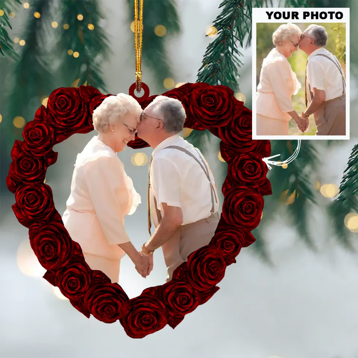 Personalized Photo Mica Ornament - Gift For Couple - I Want To Live And Die With You ARND0014 AGCPD007