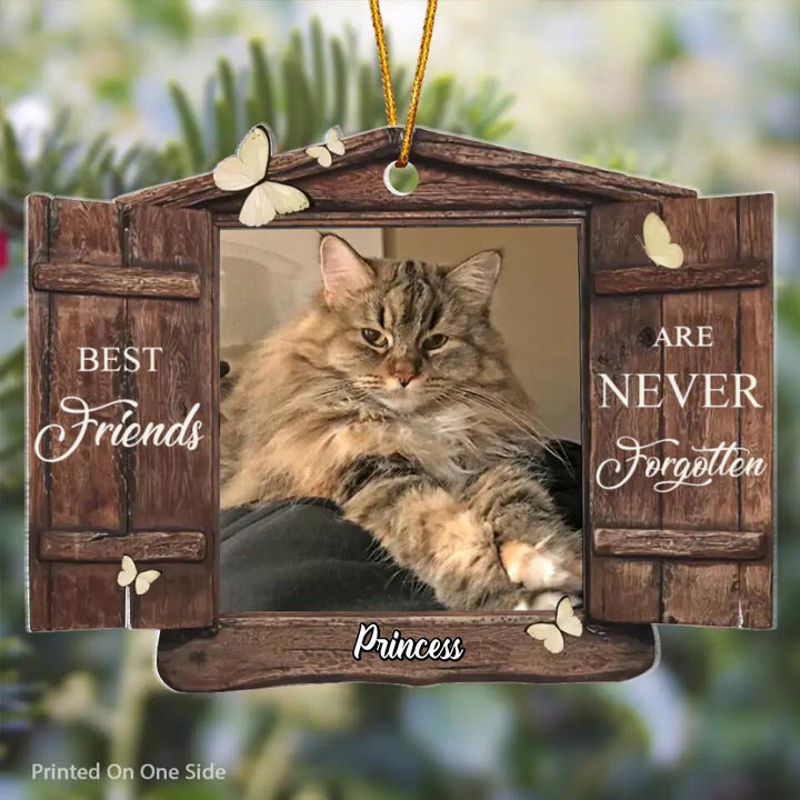 Personalized Photo Mica Ornament - Gift For Pet Lover - Best Friends Are Never Forgotten ARND0014
