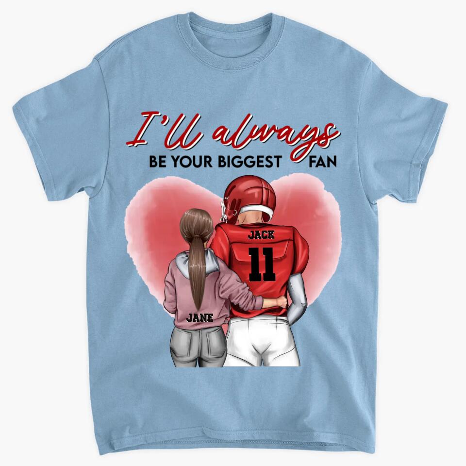 Personalized T-shirt - Gift For Couple - You And Me We Are A Team, American Football Couple ARND037