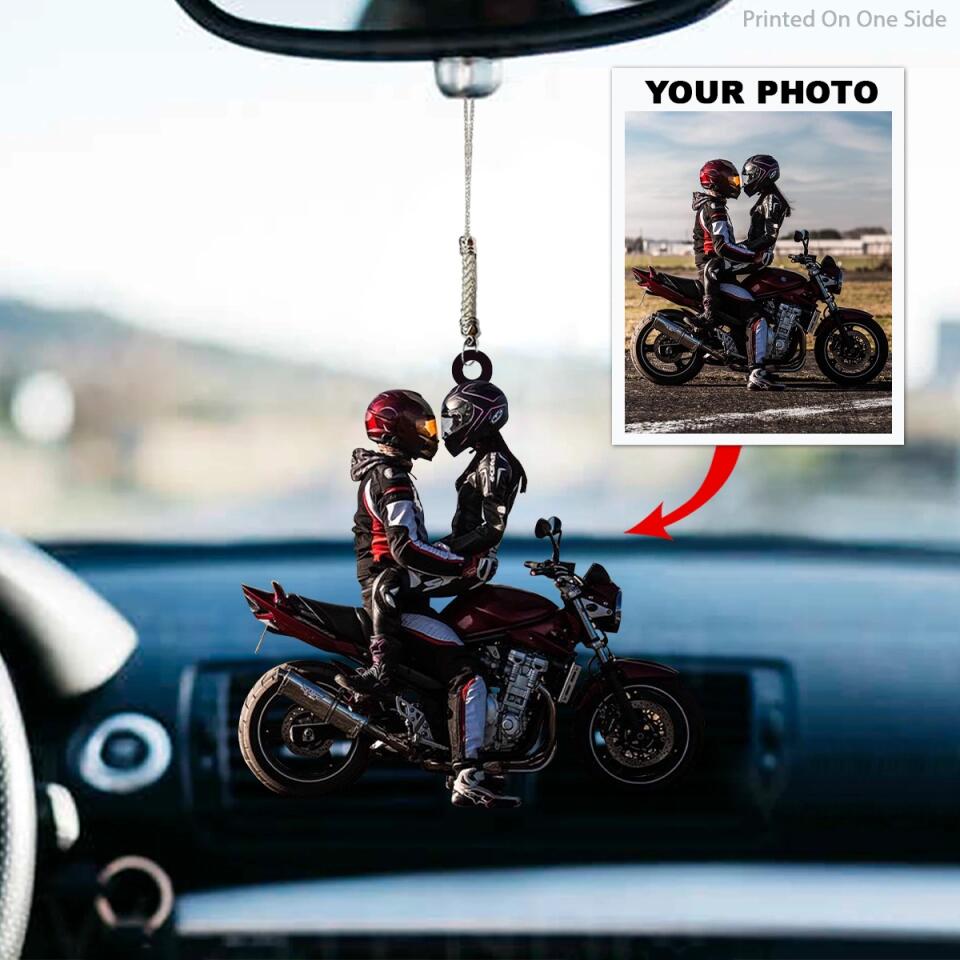 Personalized Car Hanging Ornament - Gift For Couple - Riding Partners For Life ARND037 AGCTD010