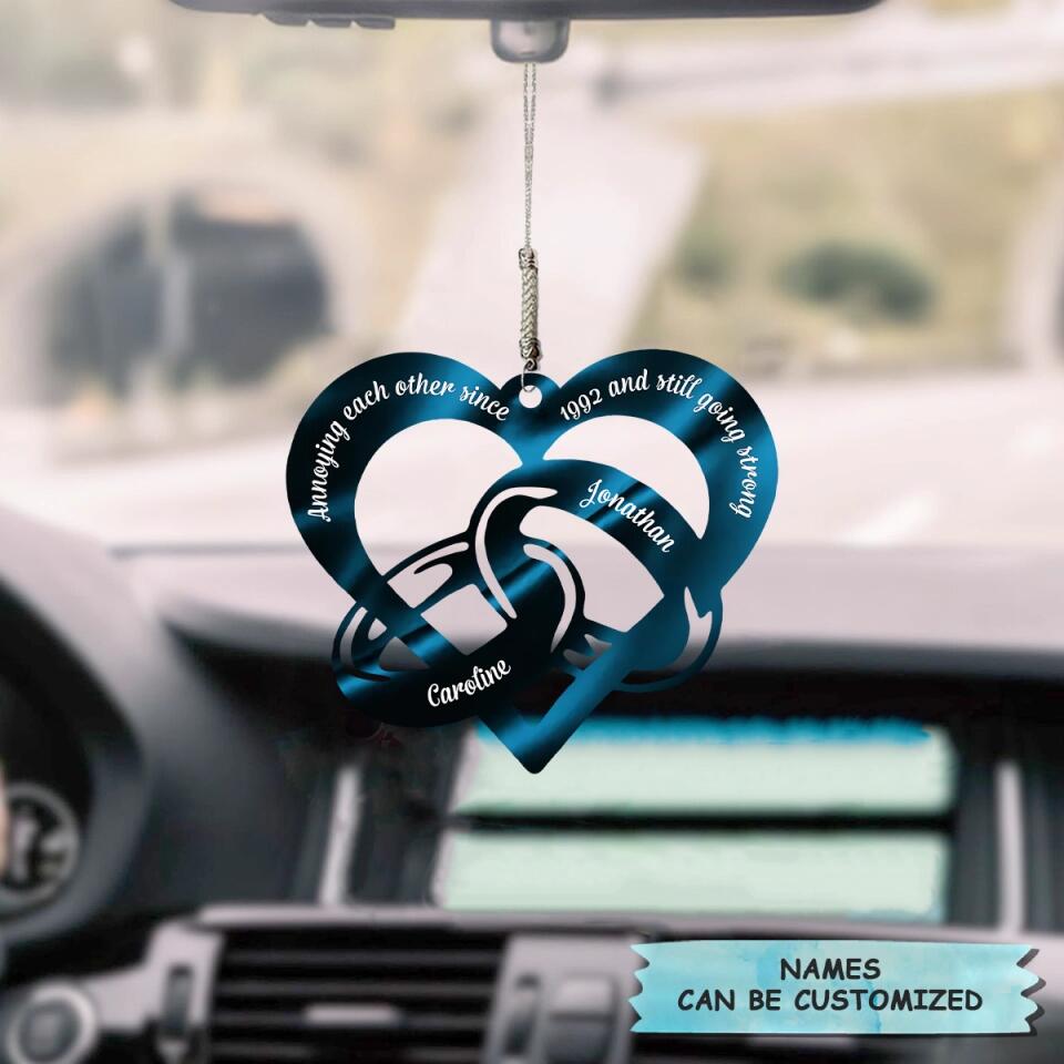 Personalized Car Hanging Ornament - Gift For Couple - Annoying Each Other ARND018 AGCKH010