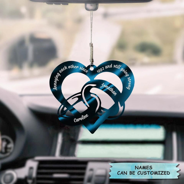 Personalized Car Hanging Ornament - Gift For Couple - Annoying Each Other ARND018 AGCKH010