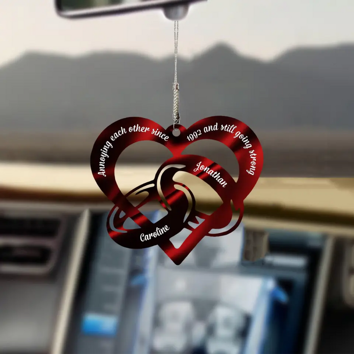 Personalized Car Hanging Ornament - Gift For Couple - Annoying Each Other ARND018 AGCKH010