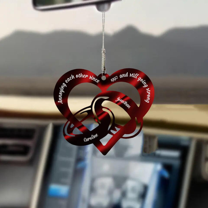 Personalized Car Hanging Ornament - Gift For Couple - Annoying Each Other ARND018 AGCKH010