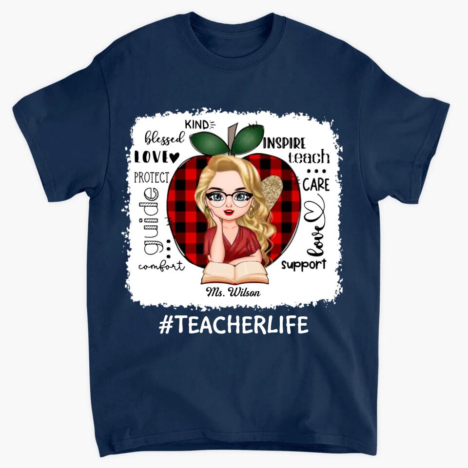 Personalized T-shirt - Gift For Teacher - Inspire Teach Care ARND005