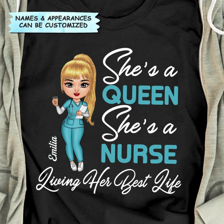 Personalized T-shirt - Gift For Nurse - Living My Best Life ARND018