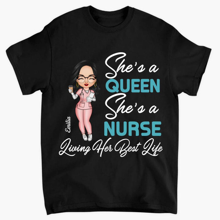 Personalized T-shirt - Gift For Nurse - Living My Best Life ARND018