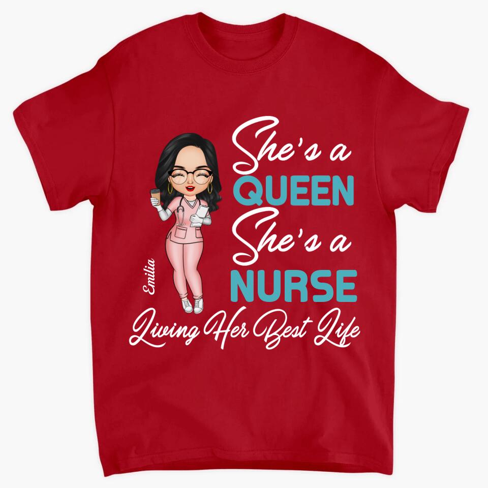 Personalized T-shirt - Gift For Nurse - Living My Best Life ARND018