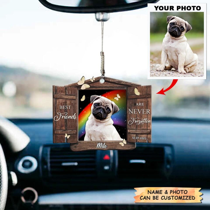 Personalized Car Hanging Ornament - Gift For Dog Lover - Best Friends Are Never Forgotten ARND036 AGCVL014