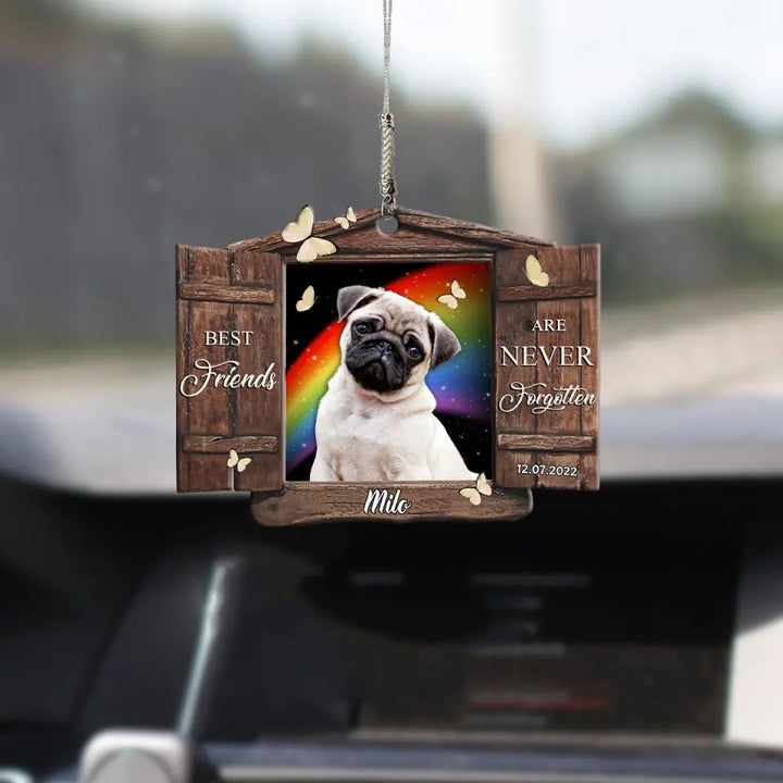Personalized Car Hanging Ornament - Gift For Dog Lover - Best Friends Are Never Forgotten ARND036 AGCVL014