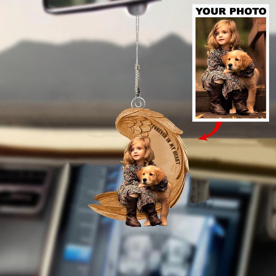 Personalized Car Hanging Ornament - Gift For Dog Lover - Forever In My Heart ARND036 AGCVL015