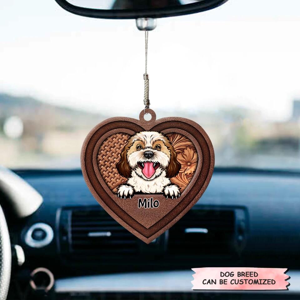 Personalized Car Hanging Ornament - Gift For Dog Lover - My Baby ARND005 AGCHD011