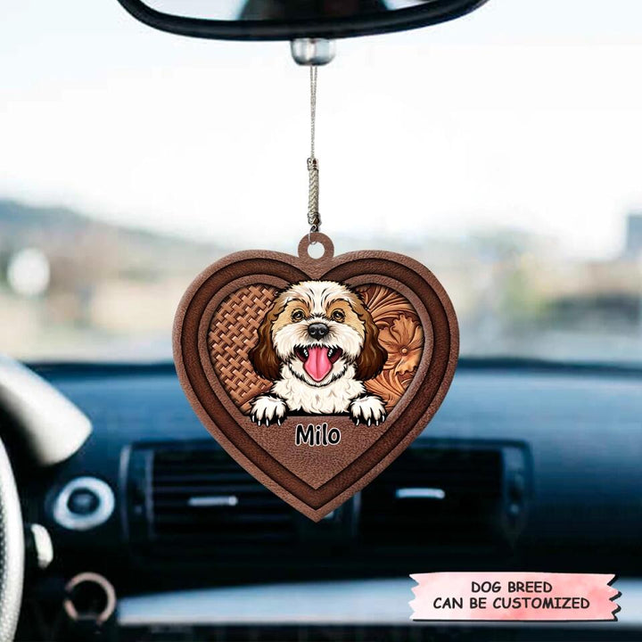 Personalized Car Hanging Ornament - Gift For Dog Lover - My Baby ARND005 AGCHD011