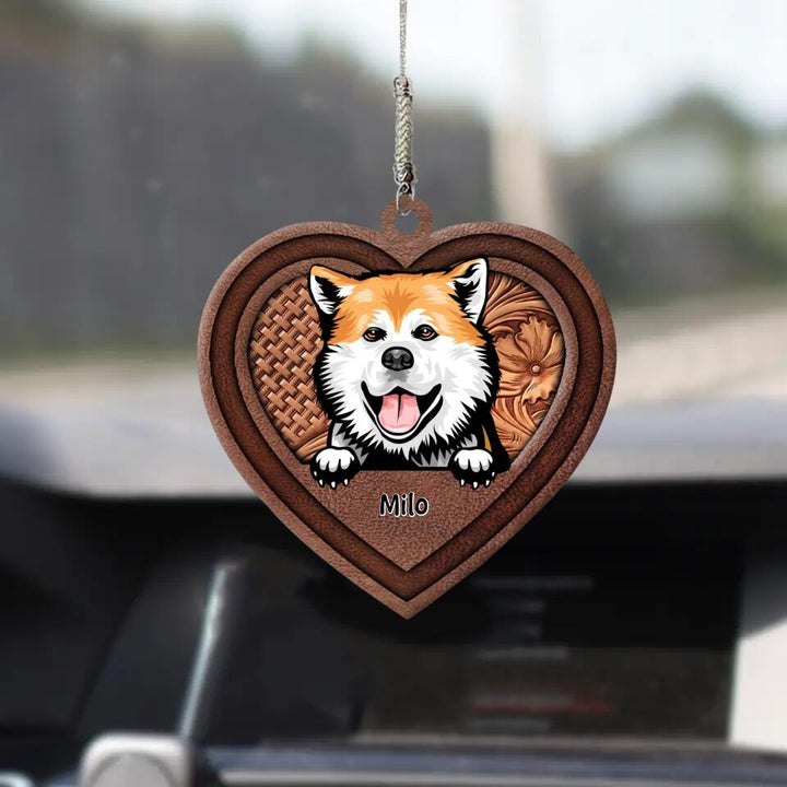 Personalized Car Hanging Ornament - Gift For Dog Lover - My Baby ARND005 AGCHD011