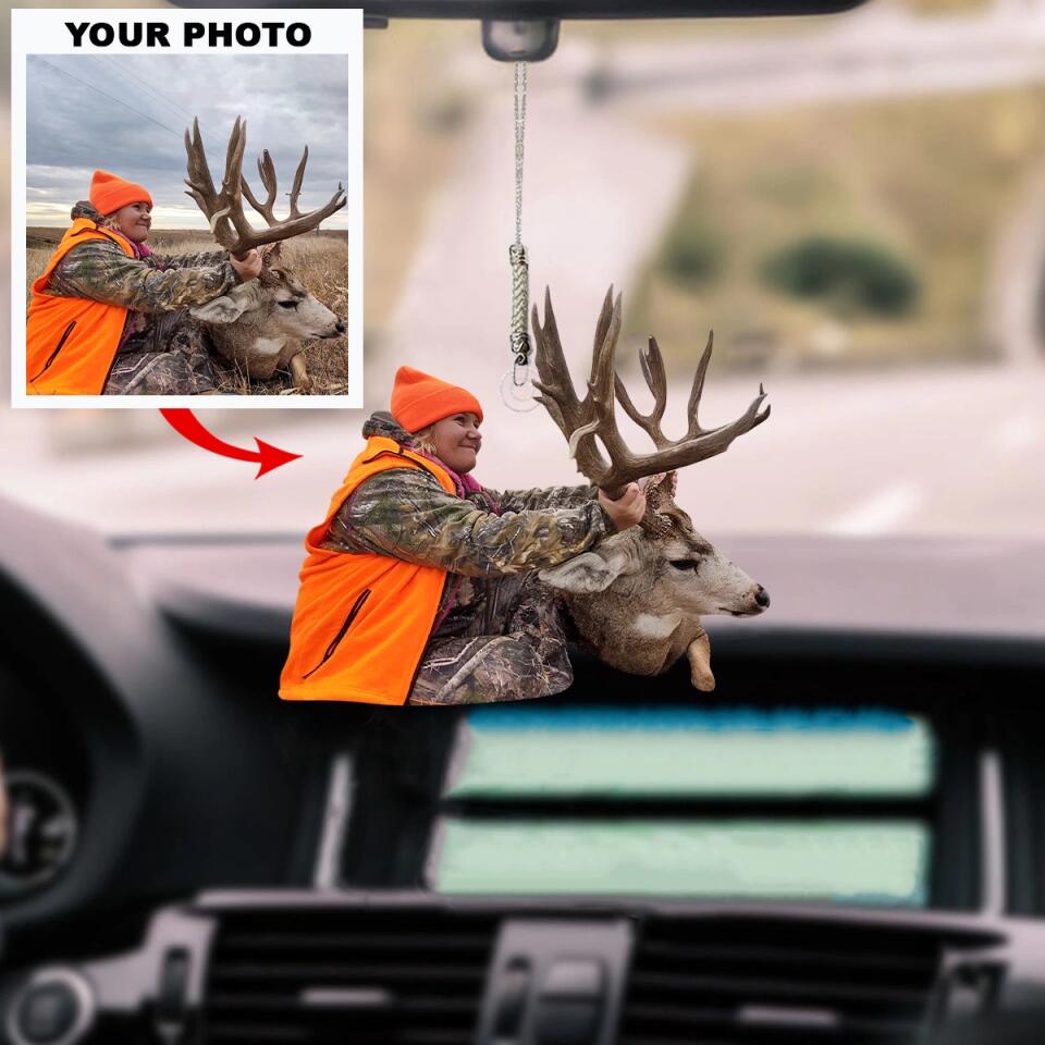 Personalized Car Hanging Ornament - Gift For Hunting Lover - Being A Hunter ARND0014 AGCPD026