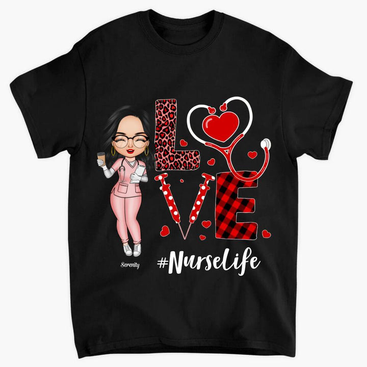 Personalized T-shirt - Gift For Nurse - Love Nurse Life ARND018