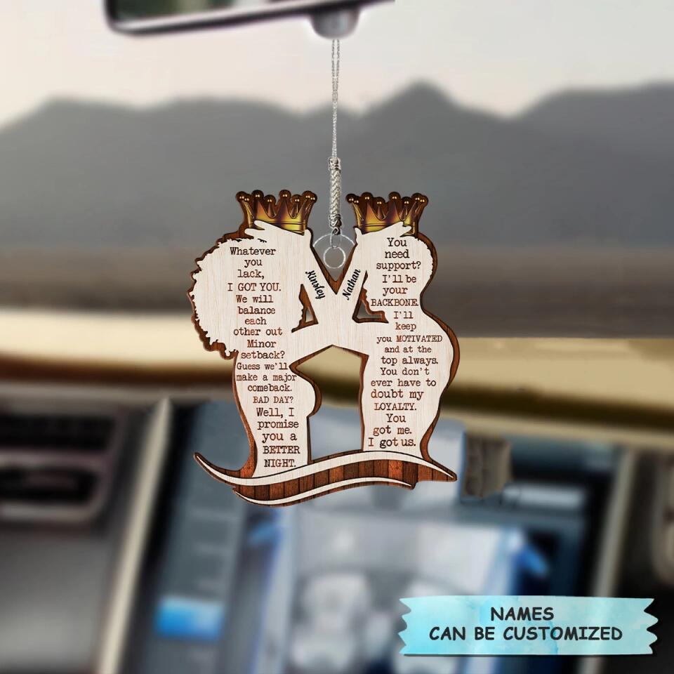 Personalized Car Hanging Ornament - Gift For Couple - We Are A Team ARND018 AGCKH015
