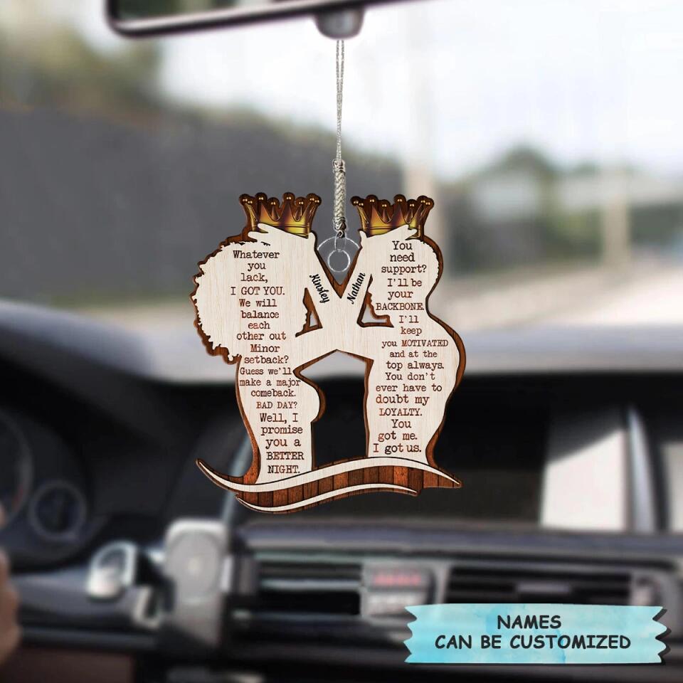 Personalized Car Hanging Ornament - Gift For Couple - We Are A Team ARND018 AGCKH015