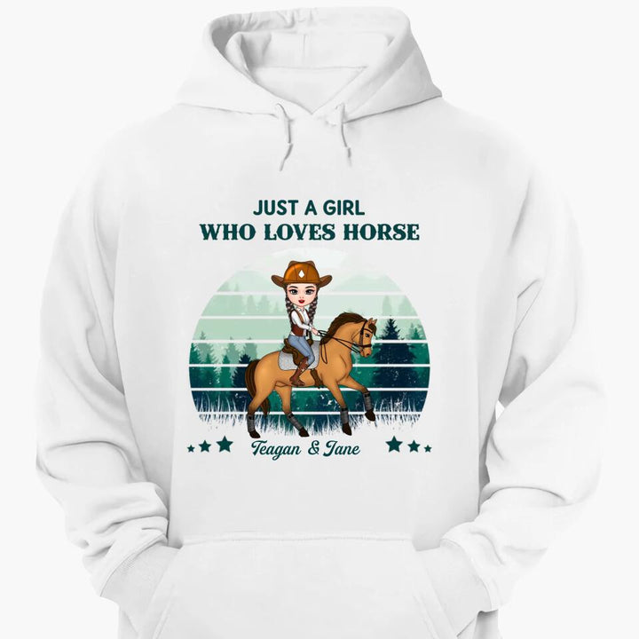 Personalized Hoodie - Gift For Horse Lover - Just A Girl Who Love Horse ARND037
