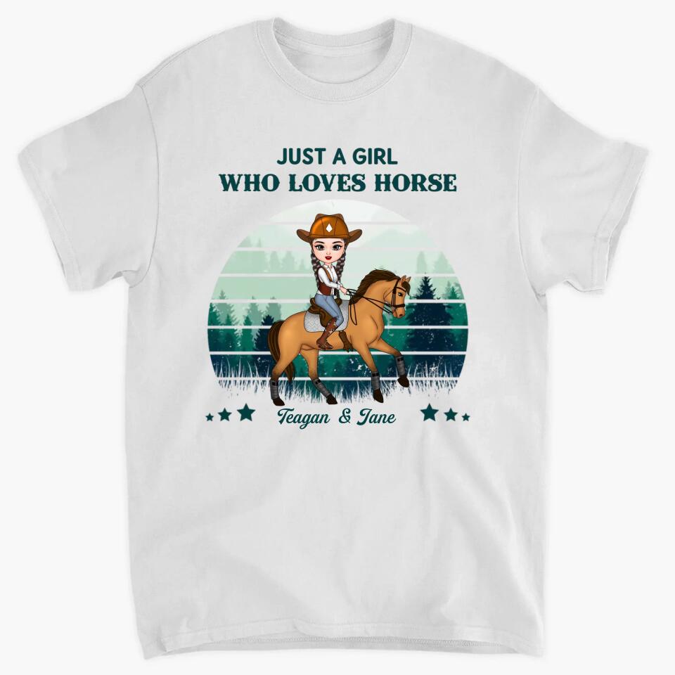 Personalized Hoodie - Gift For Horse Lover - Just A Girl Who Love Horse ARND037
