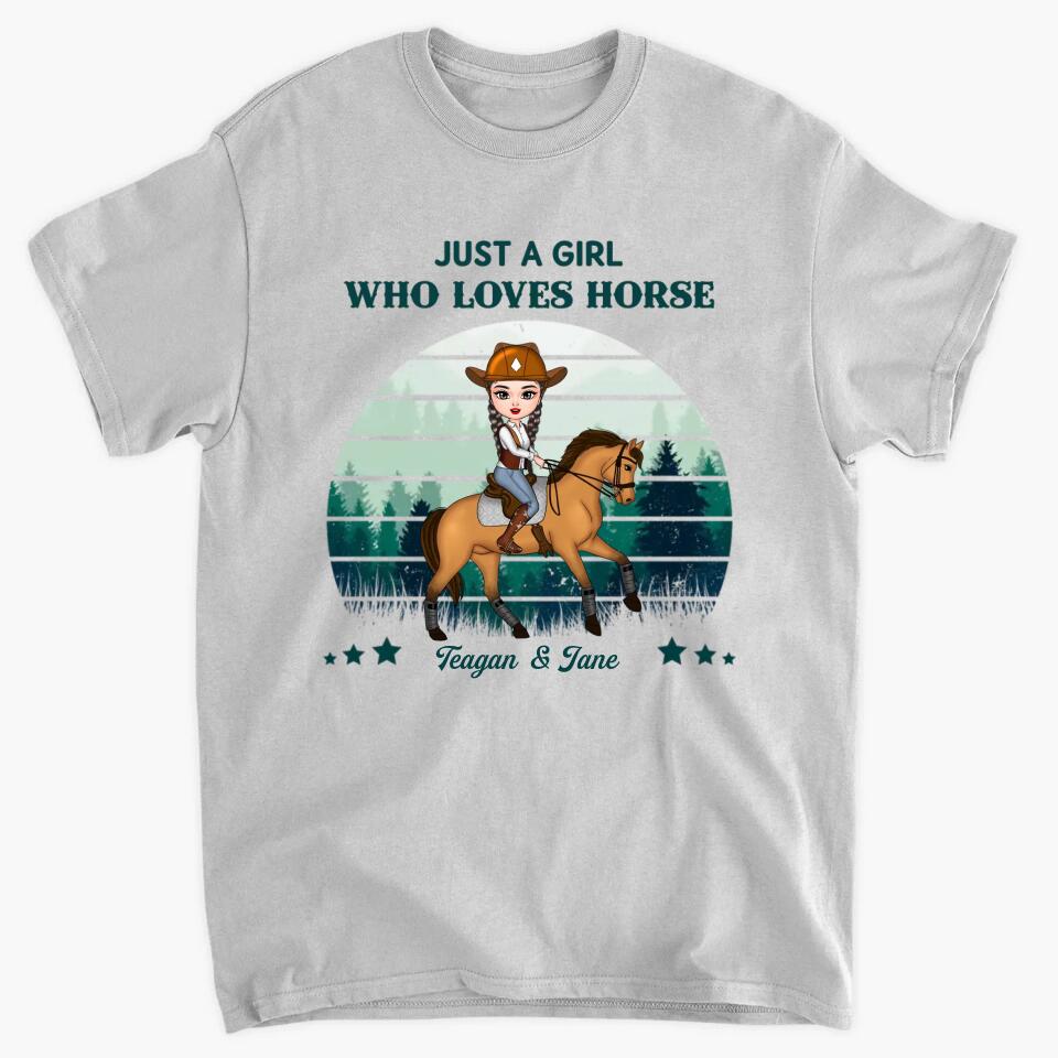 Personalized Hoodie - Gift For Horse Lover - Just A Girl Who Love Horse ARND037