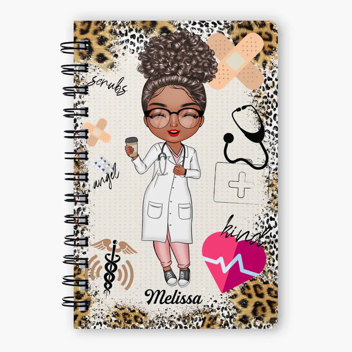 Personalized Spiral Journal - Gift For Nurse - Nurse Life Scrubs ARND0014