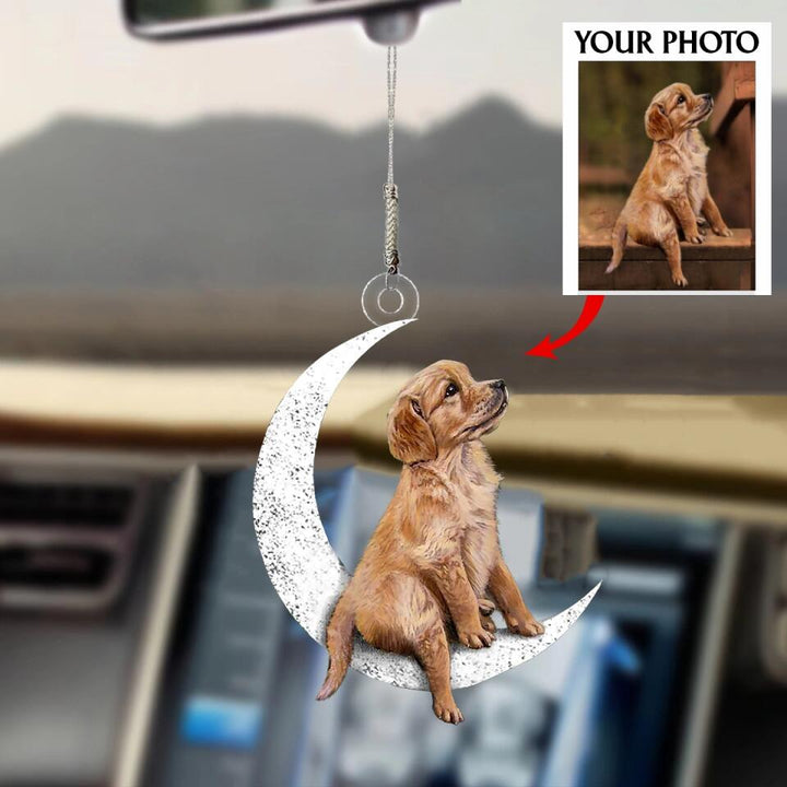 Personalized Car Hanging Ornament - Gift For Dog Lover - Love My Dog ARND036 AGCVL016