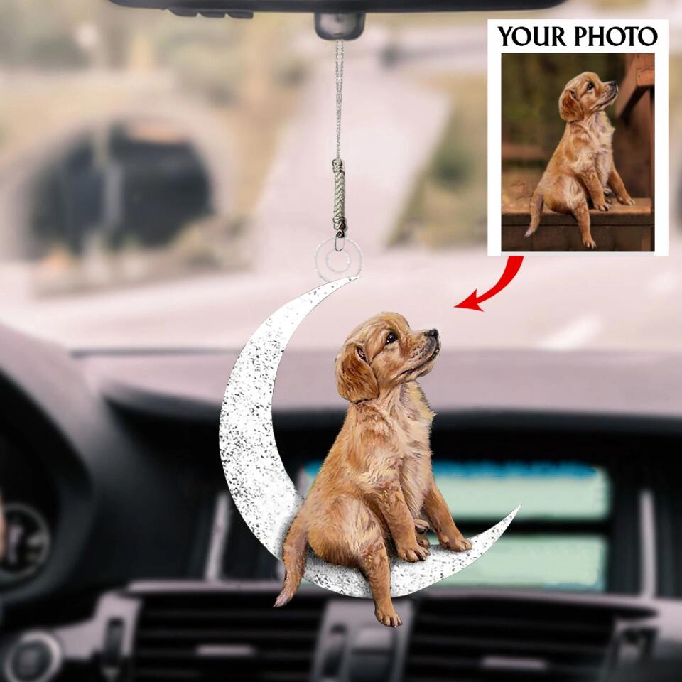 Personalized Car Hanging Ornament - Gift For Dog Lover - Love My Dog ARND036 AGCVL016
