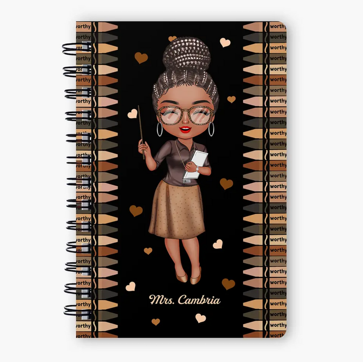 Personalized Spiral Journal - Gift For Teacher - I Teach Love ARND005