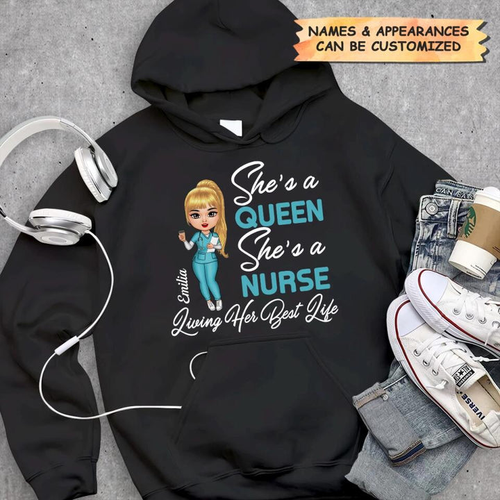 Personalized T-shirt - Gift For Nurse - Living My Best Life ARND018