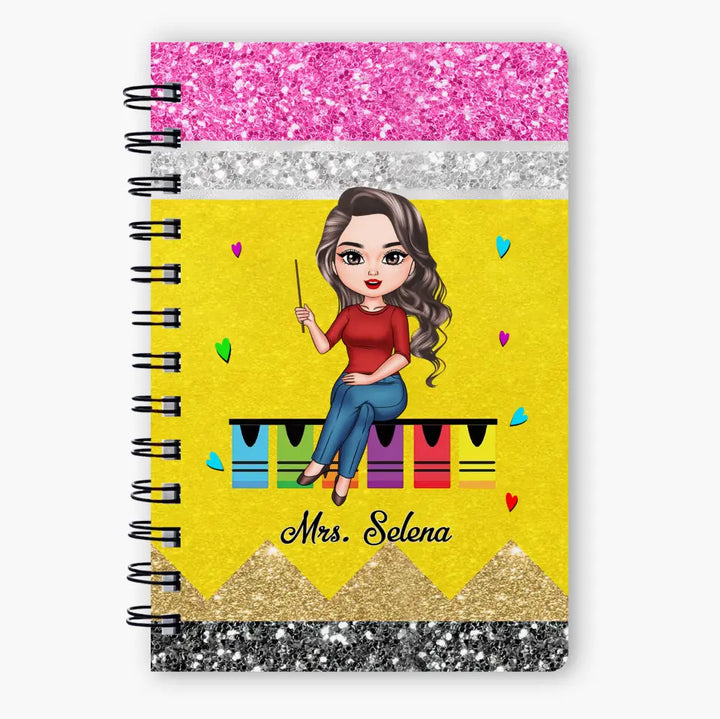 Personalized Spiral Journal - Gift For Teacher - It Takes A Big Heart To Shape Little Minds ARND005