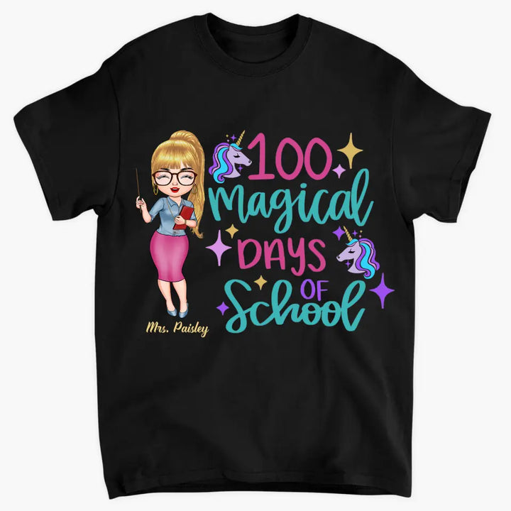 Personalized T-shirt - Gift For Teacher - 100 Magical Days Of School ARND005