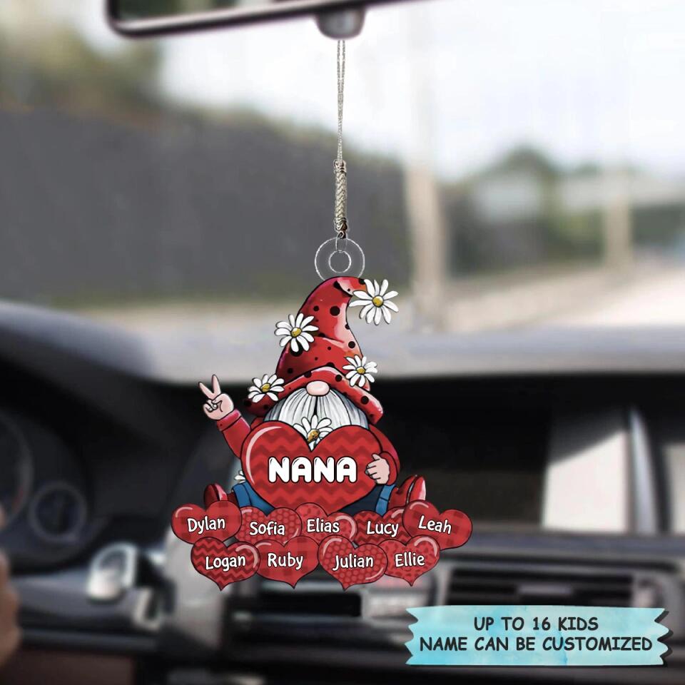 Personalized Car Hanging Ornament - Gift For Grandma - Grandma Gnome ARND0014 AGCPD024