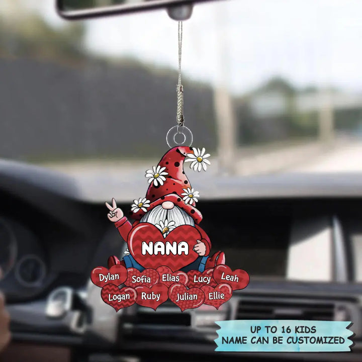 Personalized Car Hanging Ornament - Gift For Grandma - Grandma Gnome ARND0014 AGCPD024