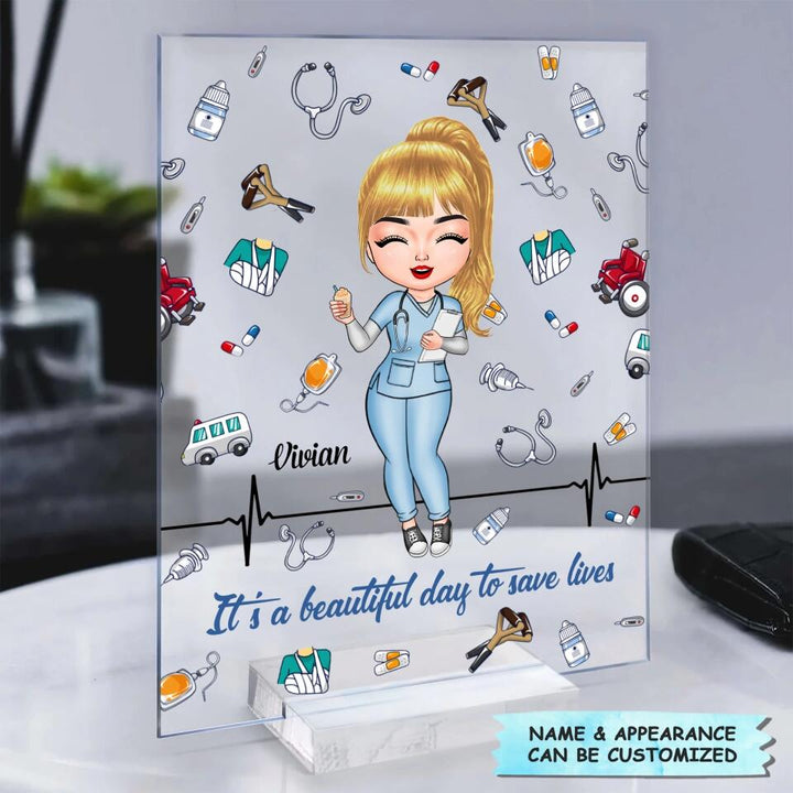 Personalized Acrylic Plaque - Gift For Nurse - A Work Of Heart ARND018