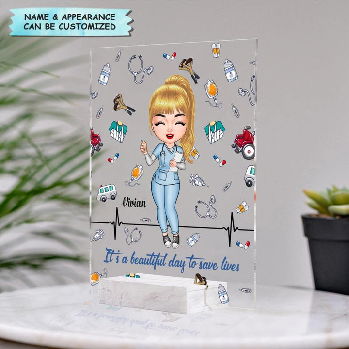 Personalized Acrylic Plaque - Gift For Nurse - A Work Of Heart ARND018