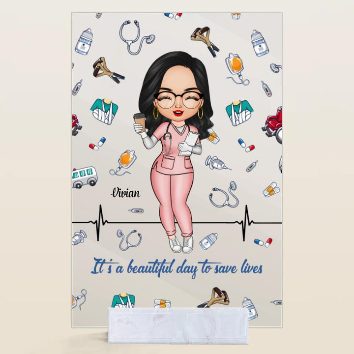 Personalized Acrylic Plaque - Gift For Nurse - A Work Of Heart ARND018