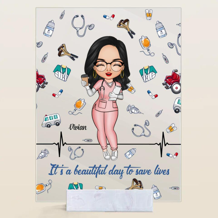 Personalized Acrylic Plaque - Gift For Nurse - A Work Of Heart ARND018