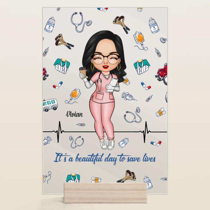 Personalized Acrylic Plaque - Gift For Nurse - A Work Of Heart ARND018