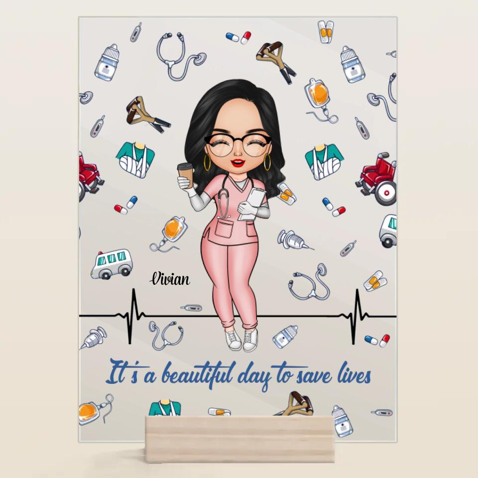 Personalized Acrylic Plaque - Gift For Nurse - A Work Of Heart ARND018