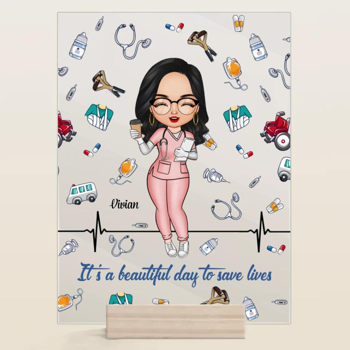 Personalized Acrylic Plaque - Gift For Nurse - A Work Of Heart ARND018