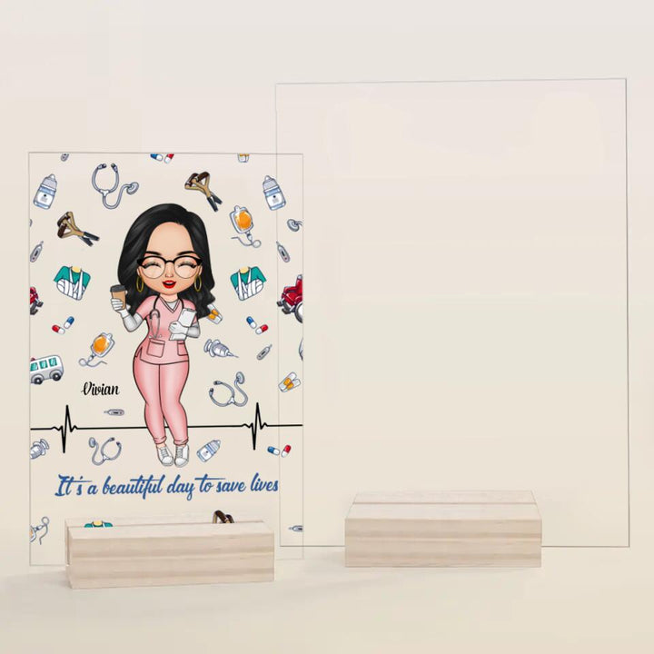 Personalized Acrylic Plaque - Gift For Nurse - A Work Of Heart ARND018