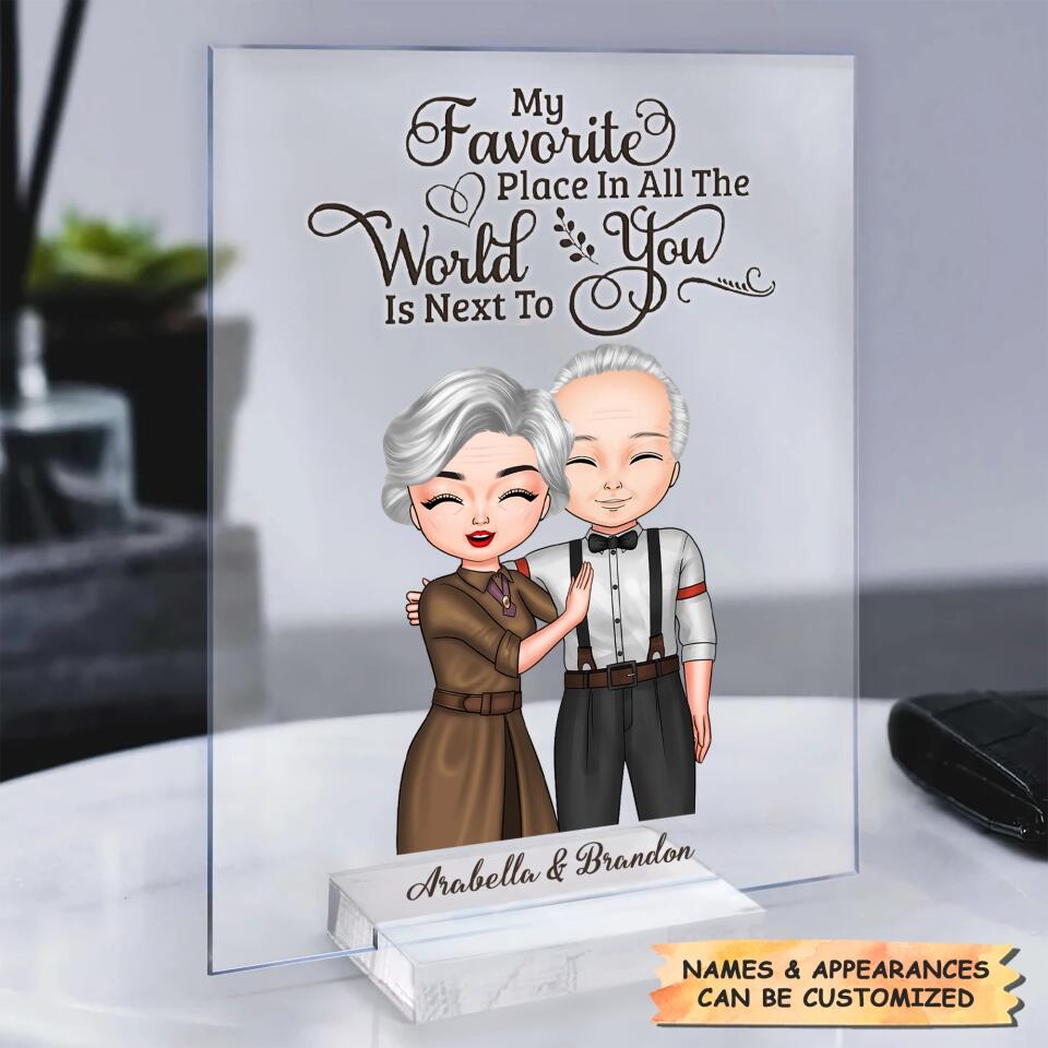 Personalized Acrylic Plaque - Gift For Couple - My Favorite Place Is You ARND036