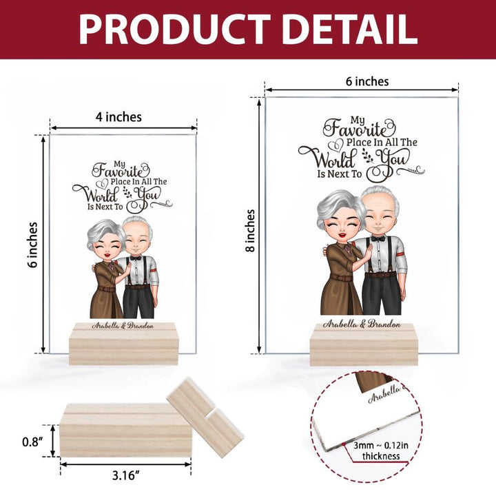Personalized Acrylic Plaque - Gift For Couple - My Favorite Place Is You ARND036