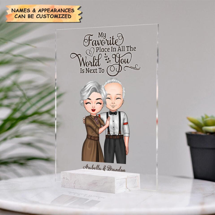 Personalized Acrylic Plaque - Gift For Couple - My Favorite Place Is You ARND036