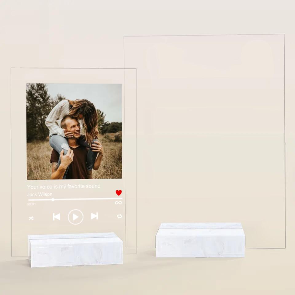 Personalized Acrylic Plaque - Gift For Couple - From Our First Kiss ARND036