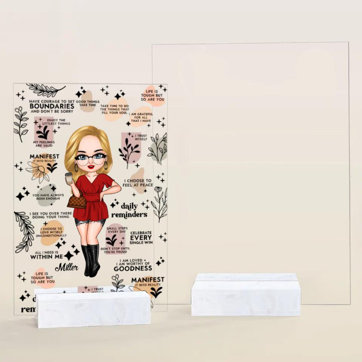 Personalized Acrylic Plaque - Gift For Friend - Daily Affirmation Mental Health Awareness ARND0014